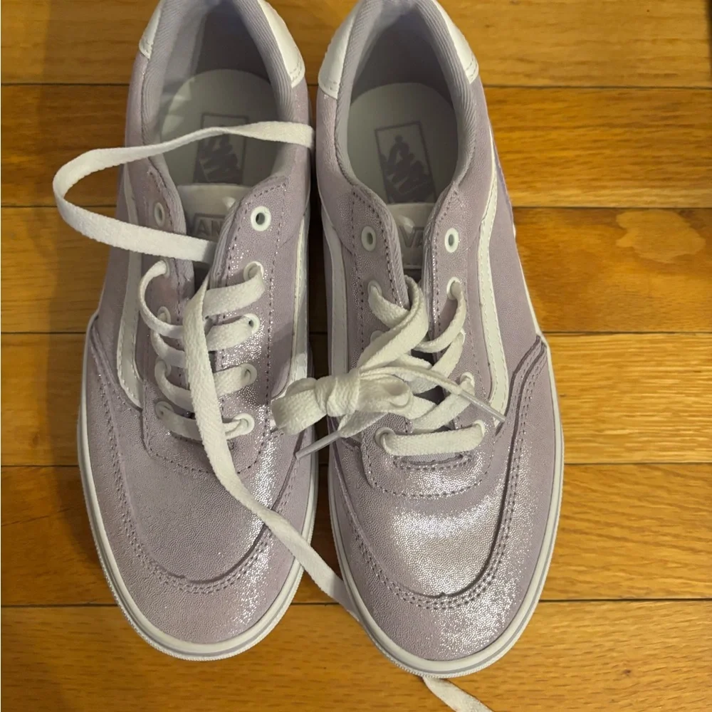 NWT Vans Brooklyn Sparkly Purple Glitter‎ Sneakers | Kids Size 5